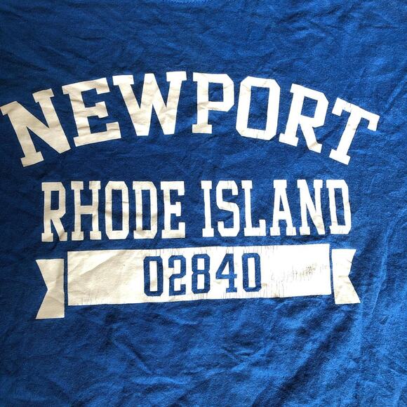 Men’s Large Blue MV Sport Newport Rhode Island Graphic Tee - Picture 3 of 4